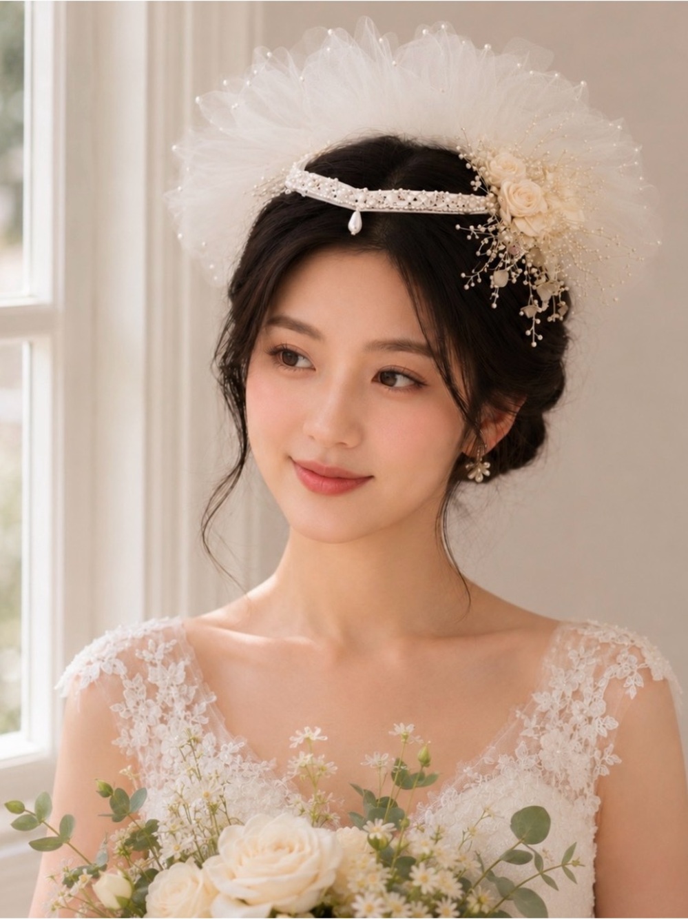 True Vintage Ivory Colored Bridal Headpiece